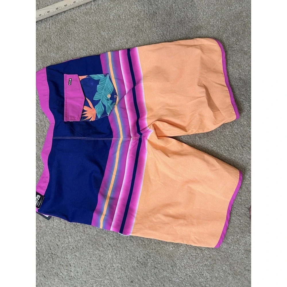 New Hurley Board Shorts Neon Stretch 18/29 9.5‎ Inseam